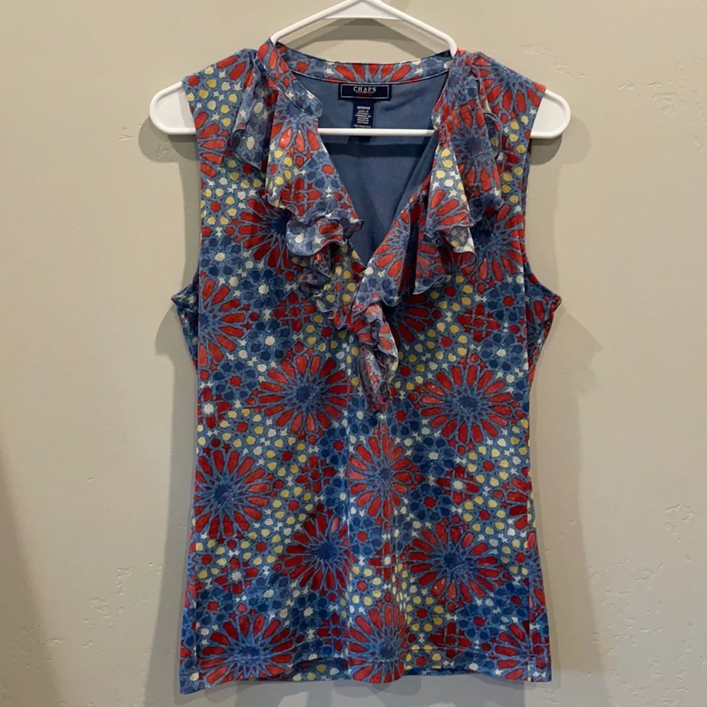 Chaps Colorful Tank Top - Picture 1 of 3